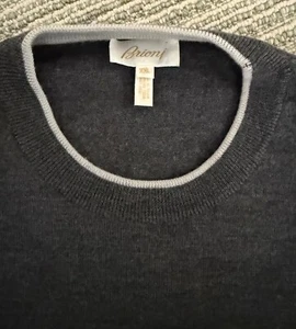 Herrenpullover Brioni grau feine Wolle Rundhals Größe XXL - Bild 1 von 3