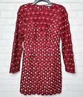 Talulah Lady Of Luxury Mini Dress Dark Red $264 Embroidered Formal Floral Sz M