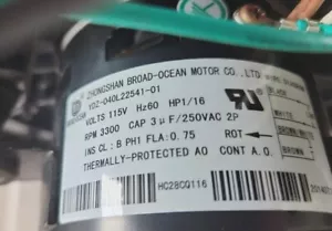 Draft Inducer Motor Assembly YDZ-040L22541-01 Zhongshan ocean 2D #01AA - Picture 1 of 8