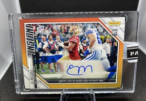 49ers Eli Elijah Mitchell 2021 PANINI INSTANT 185 RC Rookie Orange Auto SSP 9/10 - Picture 1 of 2