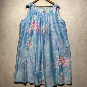 Sun Fashions of Hawaii Sz XL  House Dress Mumu Sleeveless Hawaiian Nightgown VTG - Picture 1 of 8