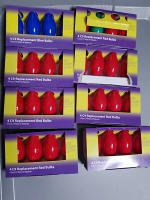 Light Keeper Pro Ceramic Red Blue C9 Replacement Bulbs 120V 7W 60Hz AC - 8 Boxes - Image 1 of 2