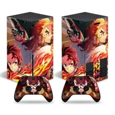 1 Skin XBox Serie X Demon Slayer STICKERS + 2 Autocollant Manette Tanjiro Nezuko - Photo 1/4