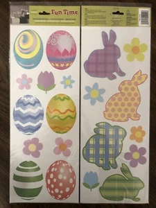 Easter Removable Bunny Egg Flower Wall Safe Peel & Stick Sticker Decal Decor - Picture 1 of 5