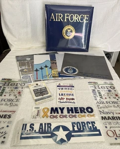 United States US Air Force Gold Seal Logo Blue 12x12 Scrapbook Photo Album Extra - Picture 1 of 15
