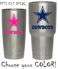 Dallas Cowboys Football Decal for NFL YETI Tumbler 20 30 Ozark RTIC Sticker 