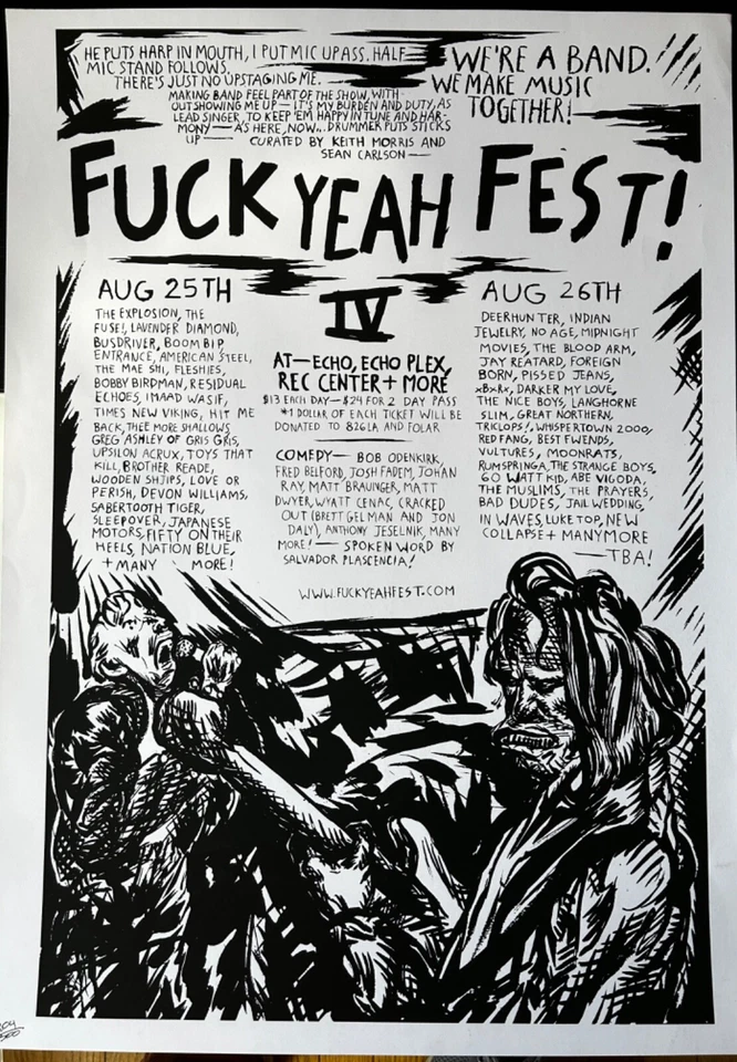 Richard Pettibon F***K Yeah Fest IV 2007 numerado Foto 1 de 1