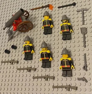 LEGO Minifigures 5 Soldiers Army Lot Military Minifigs Guys Cannon Rifles Toys - Picture 1 of 7