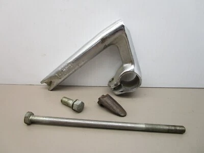 Cast Steel Bicycle Stem Assy  3" Drop  1" Bar Center  Vintage - Image 1 of 4