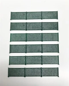 9132DM HO Recinzione tipo metallo colore verde 6 pezzi da mm 112 cad scala 1:87 - Picture 1 of 1