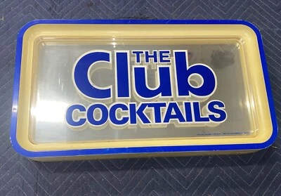 Vintage The Club Cocktails Hartford Con. 1980 Theclub Distilling Co 2 Sided  - Image 1 of 4