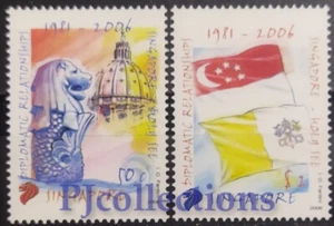 3684-SINGAPORE 2006 RELAZIONI DIPLOMATICHE SINGAPORE-VATICANO SET 2 STAMPS MNH - Picture 1 of 1