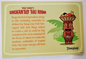 Disneyland Verzaubertes Tiki Zimmer DOLE Rezept Postkarte 2010 Honig Limette Obst werfen - Bild 1 von 5