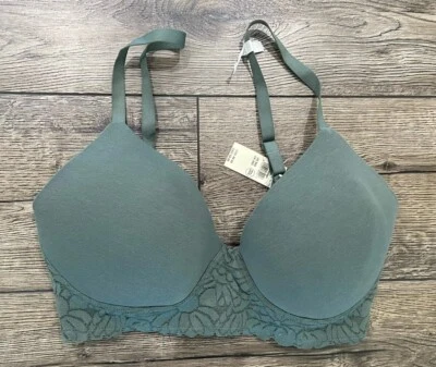 Nuevo con etiquetas Sujetador Aerie Real Chill Inalámbrico Verde Talla 32D Nuevo Foto 1 de 3