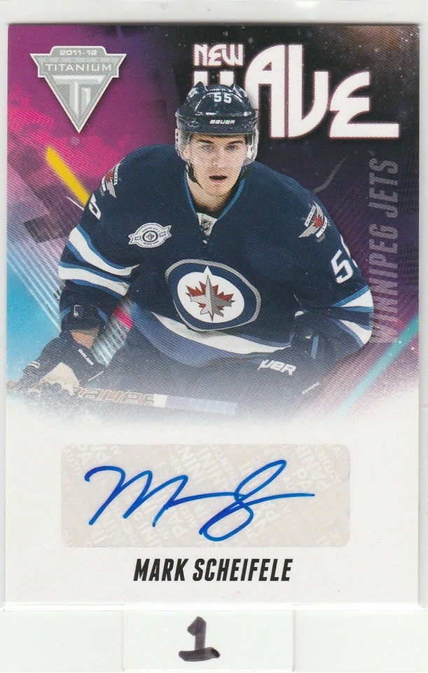 2011 11-12 Panini Titanium New Wave Autographs #21 Mark Scheifele - Image 1 of 4