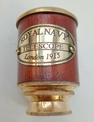 Telescopio de latón marítimo Royal Navy telescopio náutico de vidrio espía regalo Foto 1 de 4