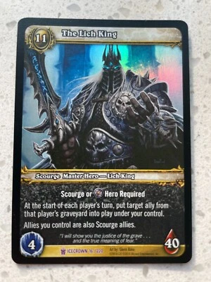 Warcraft WOW TCG Icecrown 16/220 The Lich King NM EN FOIL - Image 1 of 4