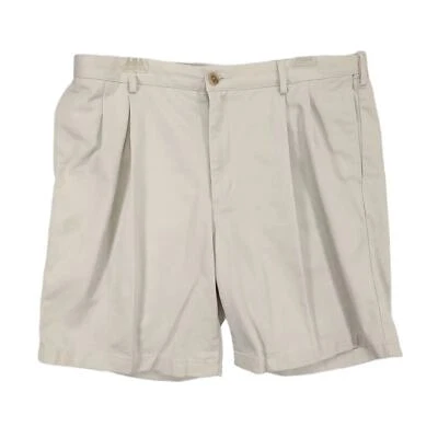 Pantalones Cortos Chinos LANDS END Calce Tradicional Para Hombre 37 Caqui Plisado 8.5" Entrepierna Preppy Foto 1 de 4