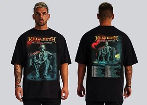 MEGADETH DESTROY ALL ENEMIES TOUR 2024 FRONT AND BACK PRINT BLACK T SHIRTS - Picture 1 of 1