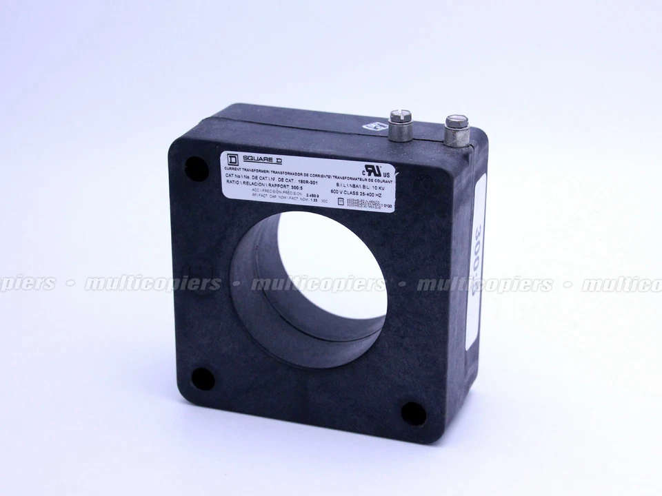 SQUARE D 180R301 TRANSFORMER CURRENT 300:5 2-1/2 ID - Image 1 of 1