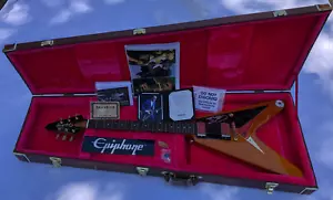 Epiphone Limited Edition Joe Bonamassa 1958 Amos Arthur Korina Flying V SIGNED - Picture 1 of 23