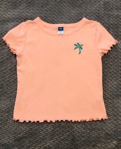 Girls Peach Top w/Palm Tree -  Old Navy - size M(8) - Picture 1 of 4