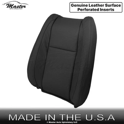 2007-2015 Fits Mazda CX-9 Genuine Leather Perforated Driver Top Seat Cover Black - Image 1 of 4