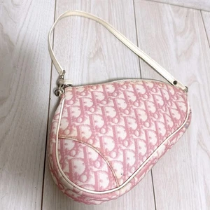 Christian Dior Saddle Bag PVC Monogram Pink 20cm - Picture 1 of 10