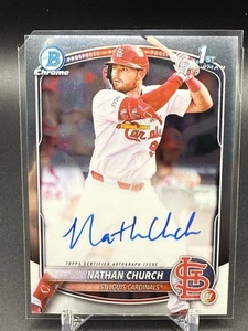Nathan Church 2025 Bowman Chrome #CPA-NCH First (1st) Chrome On-Card Autograph - Picture 1 of 10