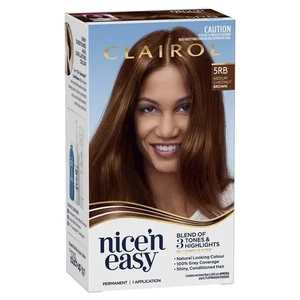 Tinte permanente para el cabello Clairol Nice N Easy 5RB mediano castaño marrón duradero - Imagen 1 de 1