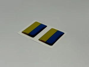 2 piezas de pegatinas abovedadas bandera Ucrania 50x30mm - Imagen 1 de 4