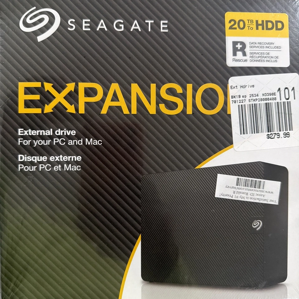 Seagate Expansion Desktop Hard Drive 20TB STKP20000400 - Image 1 of 1