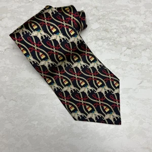 The Custom Shop Silk Necktie Elephant Print Novelty Pattern Designer Tie - Picture 1 of 4