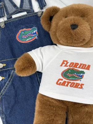 Florida Gator Unisex Kids 24M Jean Overalls & Build A Bear w/Gators Shirt VTG - Image 1 of 4