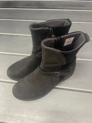 Botas de Moto Eddie Bauer Covey Cuero Negro Gris Mujer Talla 9 Impermeables Foto 1 de 4
