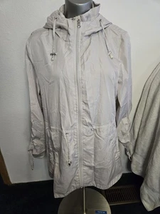 Giacca a vento Jones New York donna bianca con cappuccio soft shell taglia L. - Foto 1 di 13