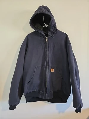 Chaqueta activa con capucha de lona acolchada Carhartt J280 MDT azul medianoche para hombre talla XL Foto 1 de 4