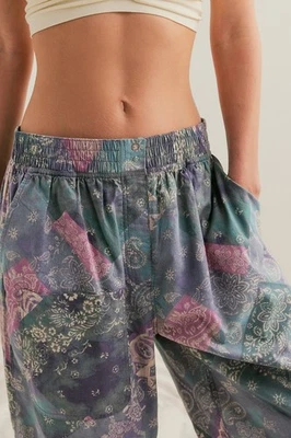 Bermudas ajustadas Free People Intimately Bedside Babe algodón estampado S 283138 Foto 1 de 4