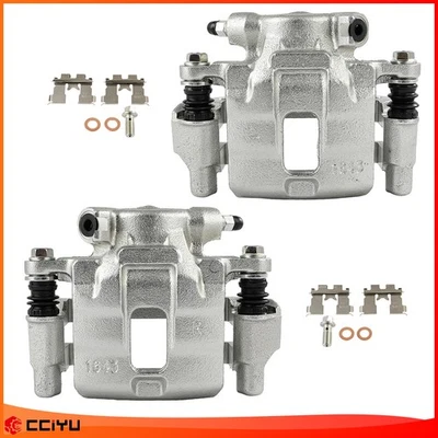 Pair Front Disc Brake Calipers w/Bracket For 1989-92 Chevrolet Tracker L4 1.6L - Image 1 of 4