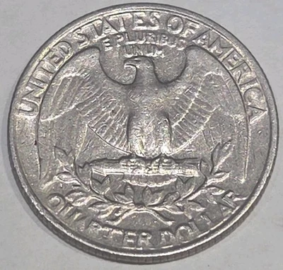 1982 P WASHINGTON QUARTER FILLED IN MINT MARK ERROR Grease strike Through revers - Image 1 of 4