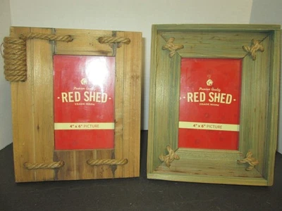 2 marcos de fotos Red Shed Natical 4x6 Foto 1 de 4