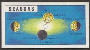 BROOKE BOND (TEA)-OUT INTO SPACE 1956 (ISSUED WITH)-#05- SEASONS - Picture 1 of 2