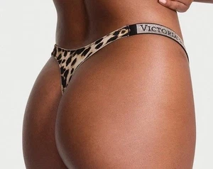 Victorias Secret VERY SEXY Thong Panty VS Bling Strap Animal Print Large NWT - Picture 1 of 4