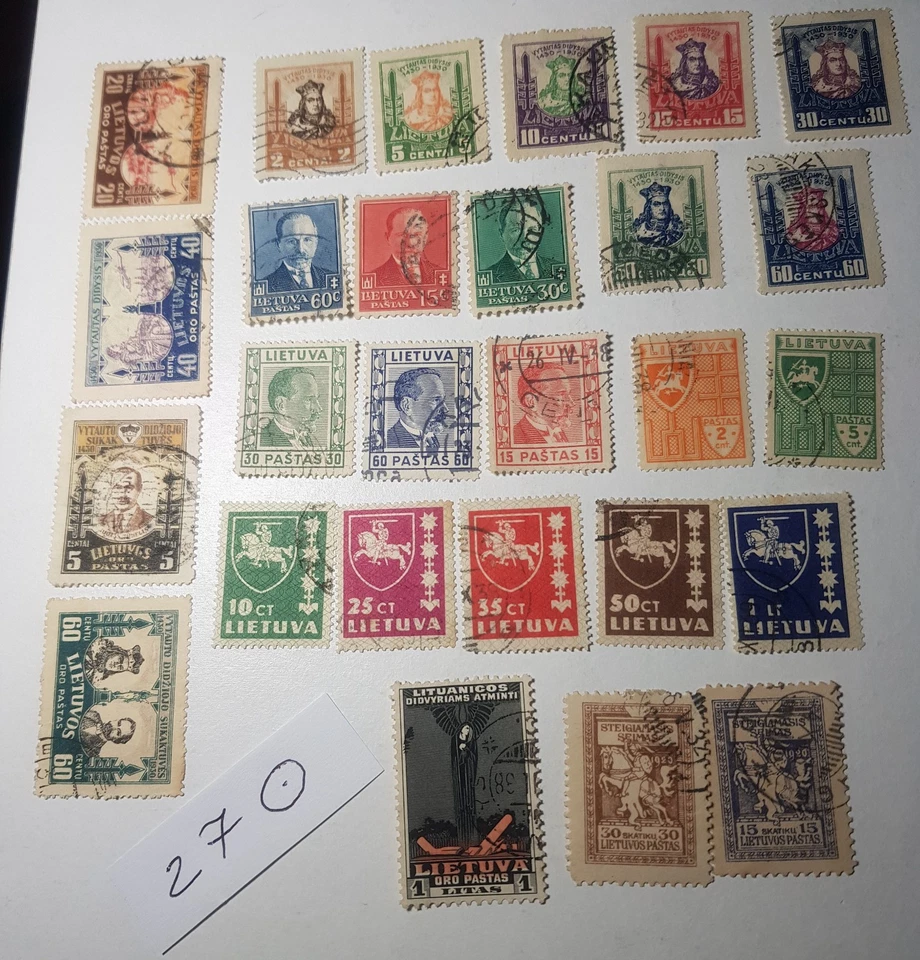 27 sellos usados Lituania Lietuva años 30 ENVÍO INTERNACIONAL GRATUITO Foto 1 de 1