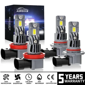 Faro LED alto/bajo 10000 k blanco brillante para Chevy Silverado 2013 2014 2015 - Imagen 1 de 18