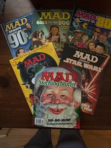 Mad Magazine 6 Piece Bundle. Satire at it's finest ! All NEW. NEVER READ. - Picture 1 of 13