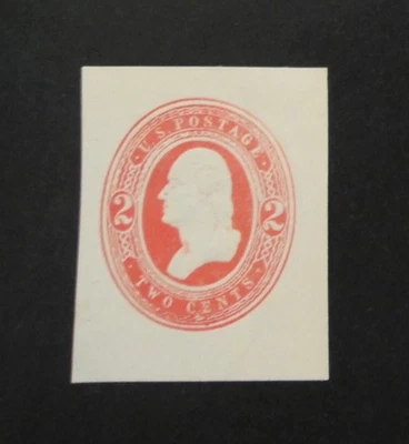 US Stamped Envelope U240 2c 1884 Cut Square Red - Image 1 of 2