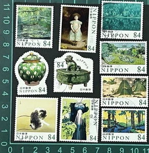 L507 Japan 2021 World Of Arts Series No. 3 Set 10 Used Stamps Free Shipping - Picture 1 of 1