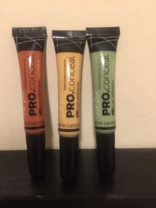 LA Girl Pro HD High Definition Concealer 3pcs set - Orange / Yellow / Green - Picture 1 of 4
