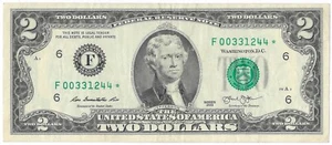 2 Dollar Star Note 2013 Dollar Note Low Star Mintage Note Serial Dollar - Picture 1 of 5